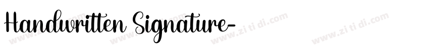 Handwritten Signature字体转换